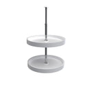 REV A SHELF : Polymer Full-Circle 2-Shelf Lazy Susan w/Dependent Hardware for Corner Wall Cabinets
