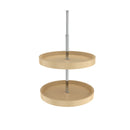 REV A SHELF : Polymer Full-Circle 2-Shelf Lazy Susan w/Dependent Hardware for Corner Wall Cabinets