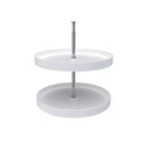REV A SHELF : Polymer Full-Circle 2-Shelf Lazy Susan w/Dependent Hardware for Corner Base Cabinets