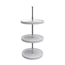 REV A SHELF : Polymer Full-Circle 3-Shelf Lazy Susans w/Dependent Hardware for 38" H Corner Wall Cabinets