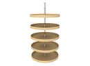 REV A SHELF : Polymer Full-Circle 5-Shelf Lazy Susans for Tall Pantry Cabinets
