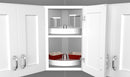 REV A SHELF : Polymer Full-Circle 1-Shelf Lazy Susan Shelf for Corner Wall Cabinets