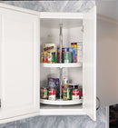 REV A SHELF : Polymer Full-Circle 2-Shelf Lazy Susan for Corner Wall Cabinets