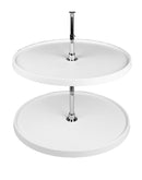 REV A SHELF : Polymer Full-Circle 2-Shelf Lazy Susan for Corner Base Cabinets