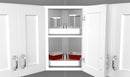 REV A SHELF : Polymer D-Shaped Lazy Susan for Corner Wall Cabinets