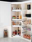 REV A SHELF : Polymer D-Shaped 2-Shelf Lazy Susans for Corner Wall Cabinets