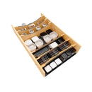 REV A SHELF Craftsman Collection Solid Wood Adjustable Deep Drawer Divider Insert w/ Black Accents for Base Cabinet Drawers