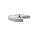 REV A SHELF : Polymer Kidney-Shaped 1-Shelf Lazy Susan w/Bottom Mount Rotating Post for Corner Wall Cabinets