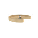 REV A SHELF : Polymer Kidney-Shaped 1-Shelf Lazy Susan w/Bottom Mount Rotating Post for Corner Wall Cabinets