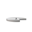 REV A SHELF : Polymer Kidney-Shaped-Shaped 1-Shelf Lazy Susan w/Bottom Mount Rotating Post for Corner Base Cabinets