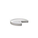 REV A SHELF : Polymer Kidney-Shaped 1-Shelf Lazy Susan Shelf for Corner Wall Cabinets (No Post Included)