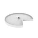 REV A SHELF : Polymer Kidney-Shaped 1-Shelf Lazy Susan Shelf for Corner Base Cabinets (No Post Included)
