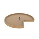 REV A SHELF : Polymer Kidney-Shaped 1-Shelf Lazy Susan Shelf for Corner Base Cabinets (No Post Included)
