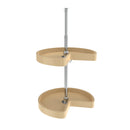 REV A SHELF : Polymer Kidney-Shaped 2-Shelf Lazy Susans for Corner Wall Cabinets