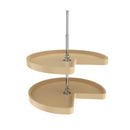 REV A SHELF : Polymer Kidney-Shaped 2-Shelf Lazy Susans for Corner Base Cabinets