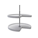 REV A SHELF : Polymer Kidney-Shaped 2-Shelf Lazy Susans for Corner Base Cabinets