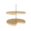 REV A SHELF : Polymer Kidney-Shaped 2-Shelf Lazy Susans for Corner Base Cabinets