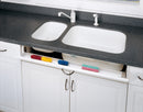 REV A SHELF : Polymer Trim-to-Fit Slim Tip Out Tray for Sink Base Cabinets (2 pair of hinges)