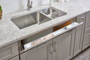 REV A SHELF : Polymer Trim-to-Fit Slim Tip Out Tray for Sink Base Cabinets (2 pair of hinges)