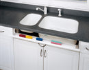 REV A SHELF : Polymer Trim-to-Fit Slim Tip Out Tray for Sink Base Cabinets (1 pair of SC hinges)