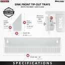 REV A SHELF : Polymer Tip-Out Trays for Sink Base Cabinets w/Soft Close Hinges