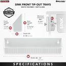 REV A SHELF : Polymer Tip-Out Trays for Sink Base Cabinets w/Soft Close Hinges