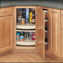 REV A SHELF : Polymer Full Circle 1-Shelf Lazy Susan w/Bottom Mount Rotating Post for Corner Base Cabinets