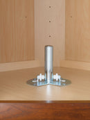 REV A SHELF : Polymer Full Circle 1-Shelf Lazy Susan w/Bottom Mount Rotating Post for Corner Base Cabinets