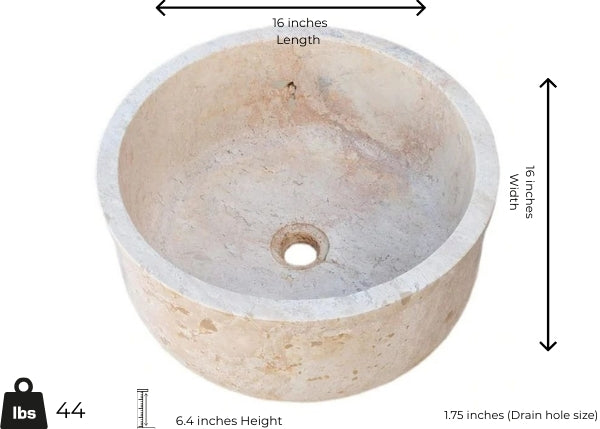 Beige Travertine Sink