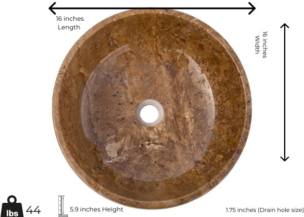 Noce Travertine Sink