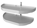 REV A SHELF : Polymer Pivot Out Half-Moon 2-Shelf Organizer for Blind Corner Cabinets