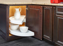 REV A SHELF : Polymer Pivot Out Half-Moon 2-Shelf Organizer for Blind Corner Cabinets
