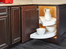 REV A SHELF : Polymer Pivot Out Half-Moon 2-Shelf Organizer for Blind Corner Cabinets