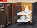 REV A SHELF : Polymer Pivot Out Half-Moon 2-Shelf Organizer for Blind Corner Cabinets