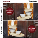 REV A SHELF : Polymer Pivot Out Half Moon 2-Shelf Organizer for Blind Corner Cabinets