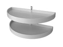 REV A SHELF : Polymer Pivot Out Half-Moon 2-Shelf Organizer for Blind Corner Cabinets