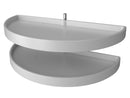 REV A SHELF : Polymer Pivot Out Half-Moon 2-Shelf Organizer for Blind Corner Cabinets