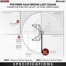 REV A SHELF : Polymer Pivot Out Half-Moon 2-Shelf Organizer for Blind Corner Cabinets