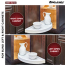 REV A SHELF : Polymer Pivot and Slide Half-Moon 1-Shelf Organizer for Blind Corner Cabinets