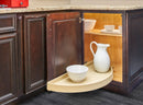 REV A SHELF : Polymer Pivot and Slide Half Moon 1-Shelf Organizer for Blind Corner Cabinets