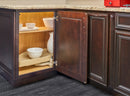 REV A SHELF : Polymer Pivot and Slide Half Moon 1-Shelf Organizer for Blind Corner Cabinets