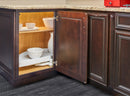 REV A SHELF : Polymer Pivot and Slide Half-Moon 1-Shelf Organizer for Blind Corner Cabinets