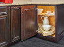 REV A SHELF : Polymer Pivot and Slide Half Moon 1-Shelf Organizer for Blind Corner Cabinets