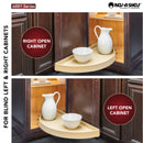 REV A SHELF : Polymer Pivot and Slide Half Moon 1-Shelf Organizer for Blind Corner Cabinets