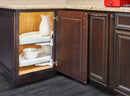REV A SHELF : Polymer Pivot and Slide Half-Moon 2-Shelf Organizer for Blind Corner Cabinets