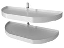 REV A SHELF : Polymer Pivot and Slide Half-Moon 2-Shelf Organizer for Blind Corner Cabinets