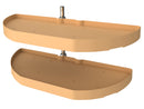 REV A SHELF : Polymer Pivot and Slide Half Moon 2-Shelf Organizer for Blind Corner Cabinets