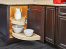 REV A SHELF : Polymer Pivot and Slide Half Moon 2-Shelf Organizer for Blind Corner Cabinets