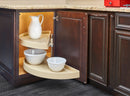 REV A SHELF : Polymer Pivot and Slide Half Moon 2-Shelf Organizer for Blind Corner Cabinets