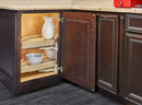 REV A SHELF : Polymer Pivot and Slide Half Moon 2-Shelf Organizer for Blind Corner Cabinets